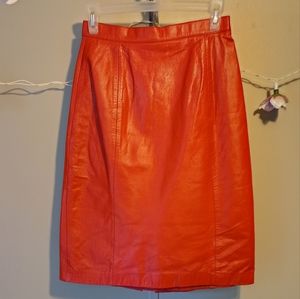 Red Leather Skirt